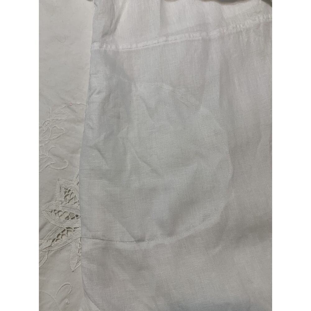 J Jill Love linen White Shirt dress 3x Pockets Roll Tab Sleeve Beach Resort - Picture 11 of 13